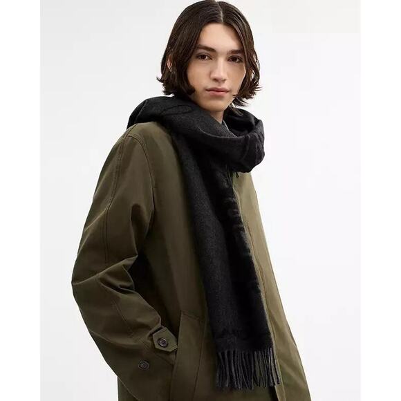 NWT Coach Horse And Carriage Print Oversized Muffler / Scarf BLACK CU808 - Picture 9 of 9